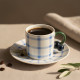 Coffee Cup and Saucer Set - 6 Pcs